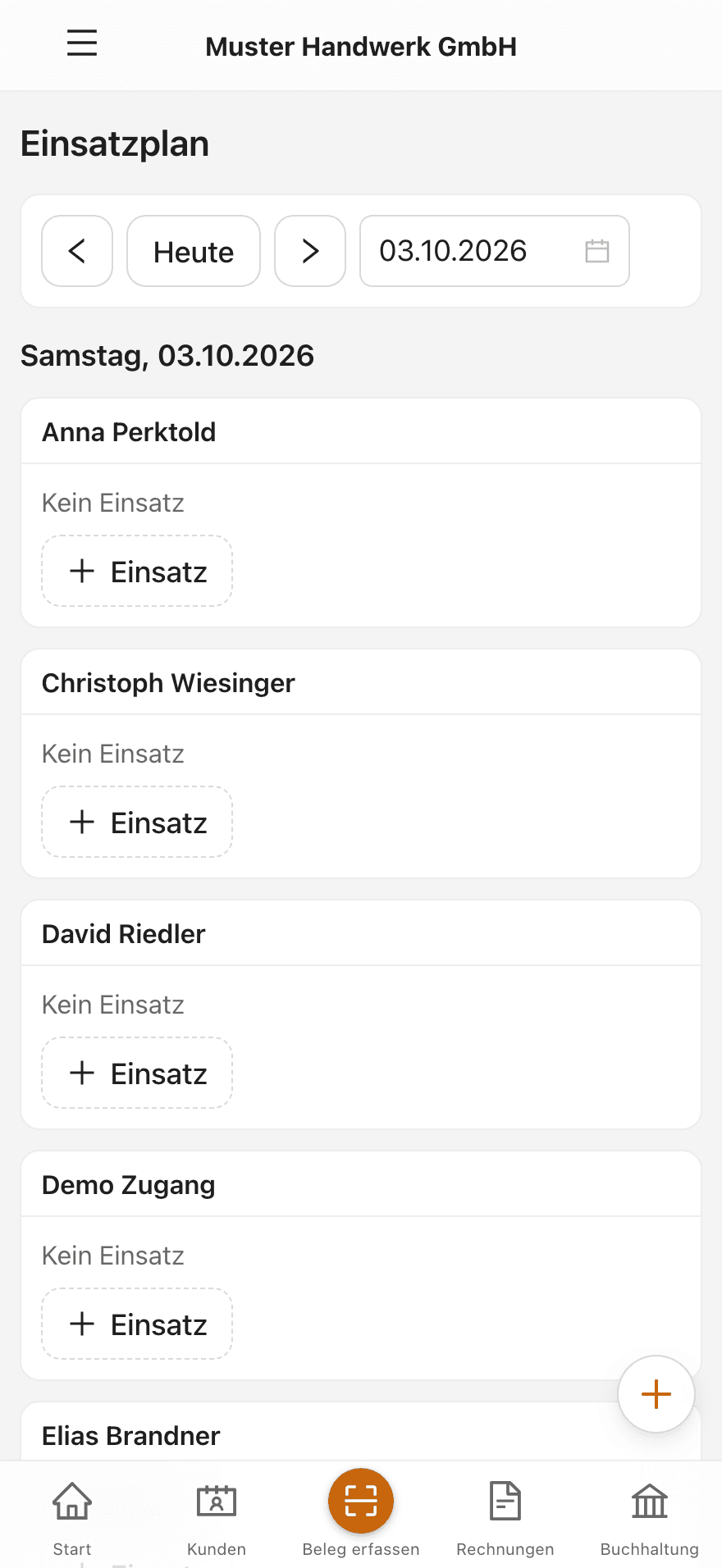 Wer ist morgen wo?